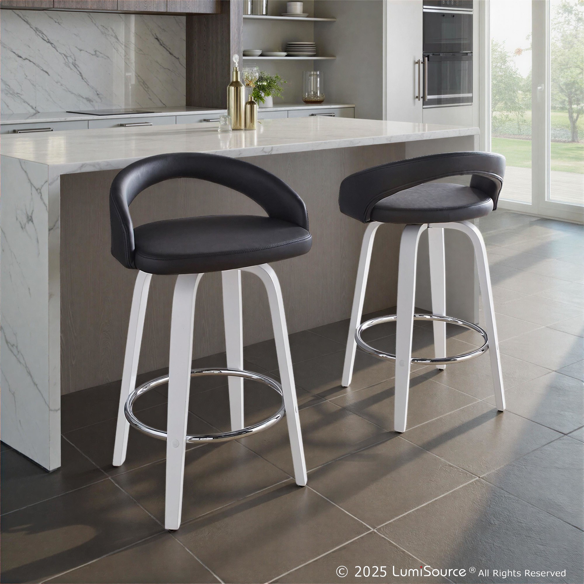 Grotto Upholstered 26" Fixed-height Counter Stool - Set Of 2